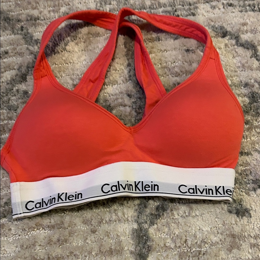 Calvin Klein Orange Sports Bra